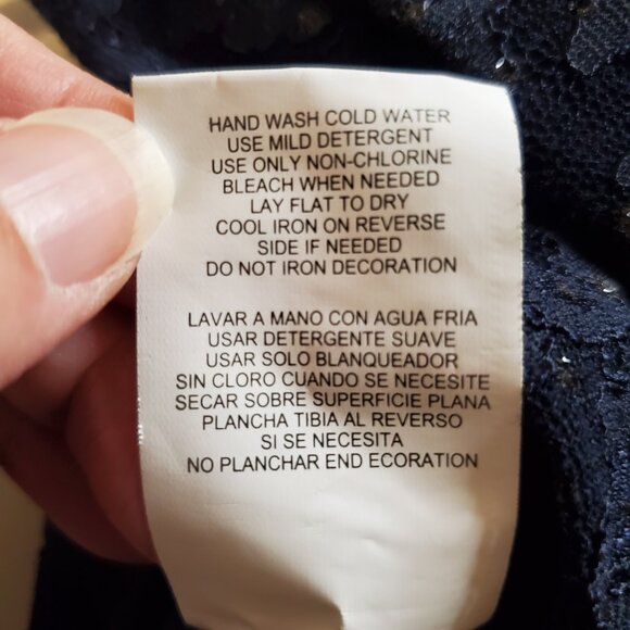 SPEECHLESS SZ 9 Jr High-Low Halter-style Sparkle Lace Cocktail Dress/Gown Navy - Picture 9 of 10